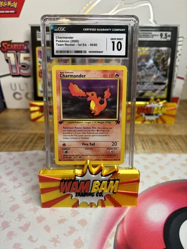Pokémon TCG Charmander Team Rocket 50 Regular 1st Edition - CGC 10