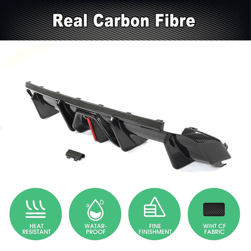 Difusor trasero de carbono parachoques trasero difusor se adapta a BMW G82 G83 M4 2020-2024 - Imagen 6 de 12