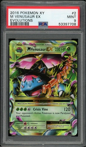 VENUSAUR EX 2/108 EVOLUTIONS POKEMON PSA 9 MINT