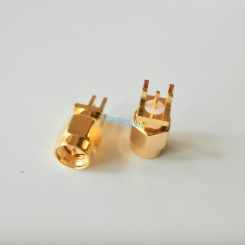 10x SMA Male Plug PCB clip edge Mount Coaxial RF Straight Connector Adapter - Picture 6 of 7