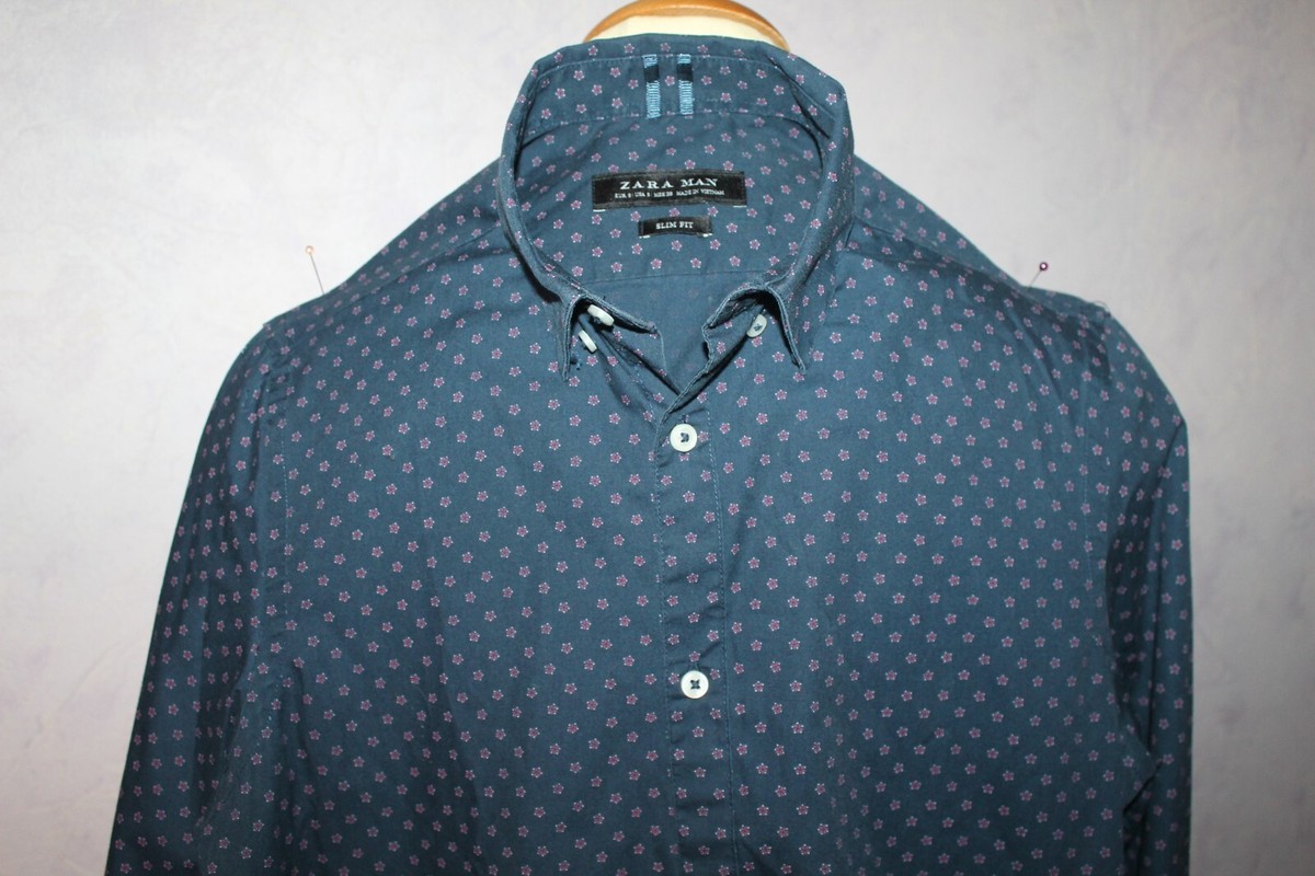Chemise Zara Man, slim fit, taille M : Achat occasion | Chemises (homme) Zara Man Blanc Très bon état