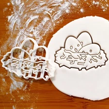 Nest with Eggs Cookie Cutter - Easter Day, baby shower, Bird Ornithology hatch