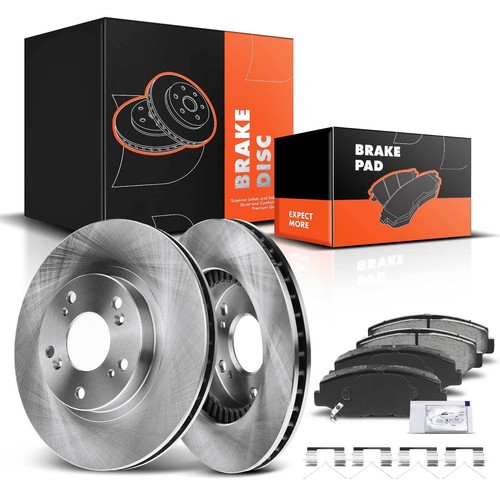 Front Left & Right Disc Rotor & Ceramic Pads for Honda CRV 2002 2003