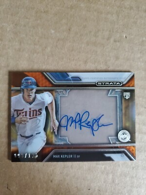 2016 Topps Strata Max Kepler Orange RC Auto /125  Twins !!!!