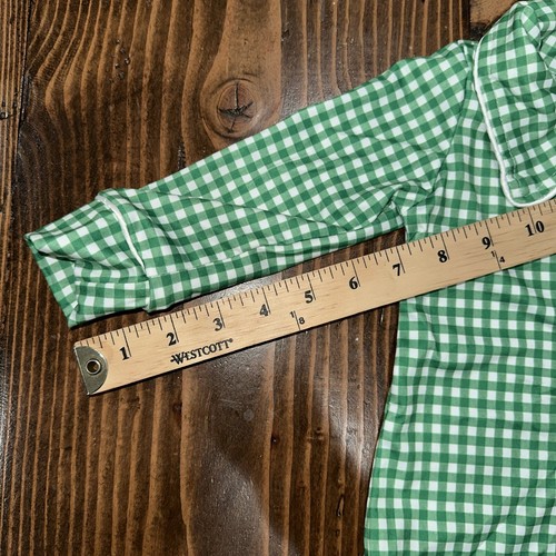Unbranded 2XS Kids Christmas Pajamas Set 2-pack Check - Green/White - Picture 7 of 10
