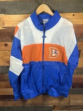 Vintage 90s Denver Broncos NFL Blue Windbreaker Jacket Size XL Apex One Tags