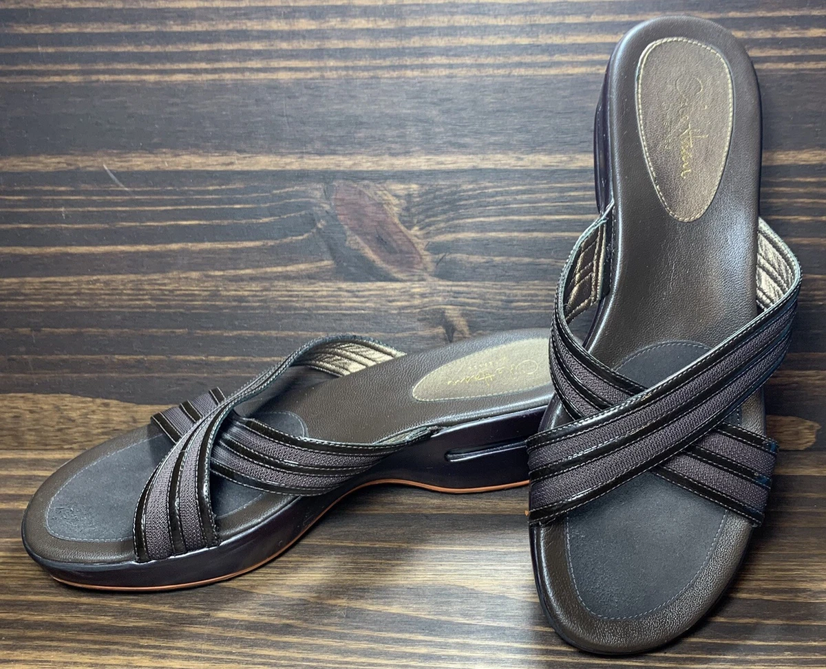 Cole Haan Air G Series Brown Athletic Wedge Slides Sandals Women s Size 7.5 B