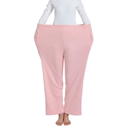 Pantaloni casual donna Taichi pigiama gamba larga pantaloni taglie forti solido caldo - Foto 4 di 18