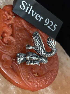 Massiver Silberring Drachen