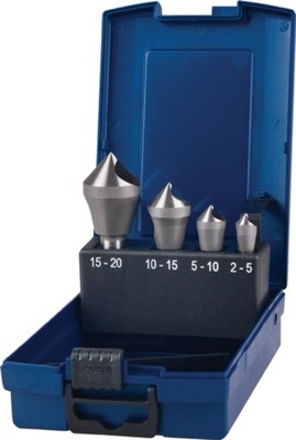 PROMAT  Querlochsenkersatz  2-5/5-10/10-15/15-20 mm HSS-Co 4 teilig  Kunststoffk