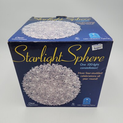 Starlight Sphere 100 White Light Constellation Star 7.5 Inch Hanging Ball