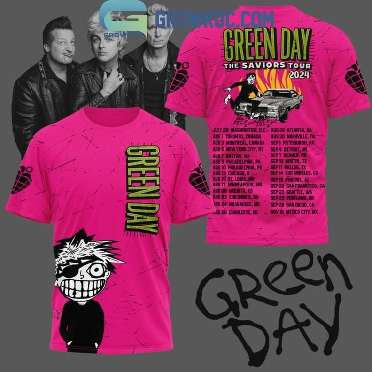 The Saviours Tour 2024 Of Green Day Band Celebration 3D T-Shirt