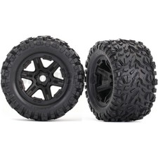 Traxxas E-Revo VXL Talon EXT Tires on BLACK 17mm Rims 2 TRA8672