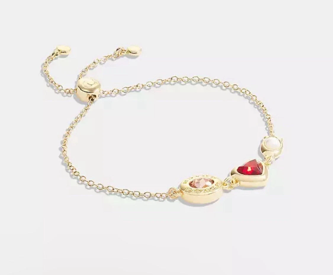 Bracciale COACH Firmato Pietra e Cuore Slider Nuovo con etichette!