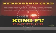 KUNG FU FAN CLUB MEMBERSHIP CARD