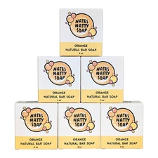 Natural Orange Bar Soap, 4oz. (6-Pack) Nate's Natty