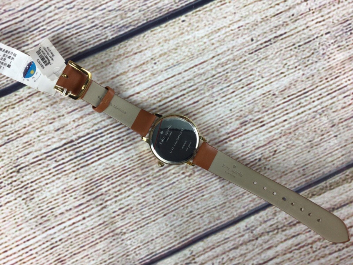 Kate Spade Metro Moon Phase Watch- luggage leather strap - needs battery Kate Spade New York Black Jazz Cat Metro Watch - KSW1150  main image 3