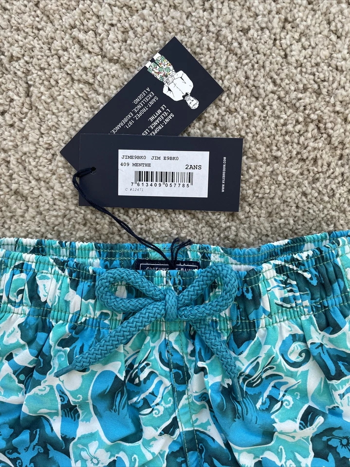 NUEVO CON ETIQUETAS 100% Auténtico Bañador VILEBREQUIN - 2 AÑOS - NIÑOS - AZUL - NIÑOS Foto 3 de 4