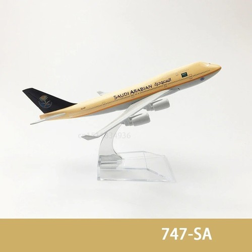 DIECAST AIRPLANE Model Boeing 747 Saudi Arabian Air Craft Gifts 6'' Toy New