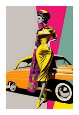 1950s Futuristic Fashion Art Print k3