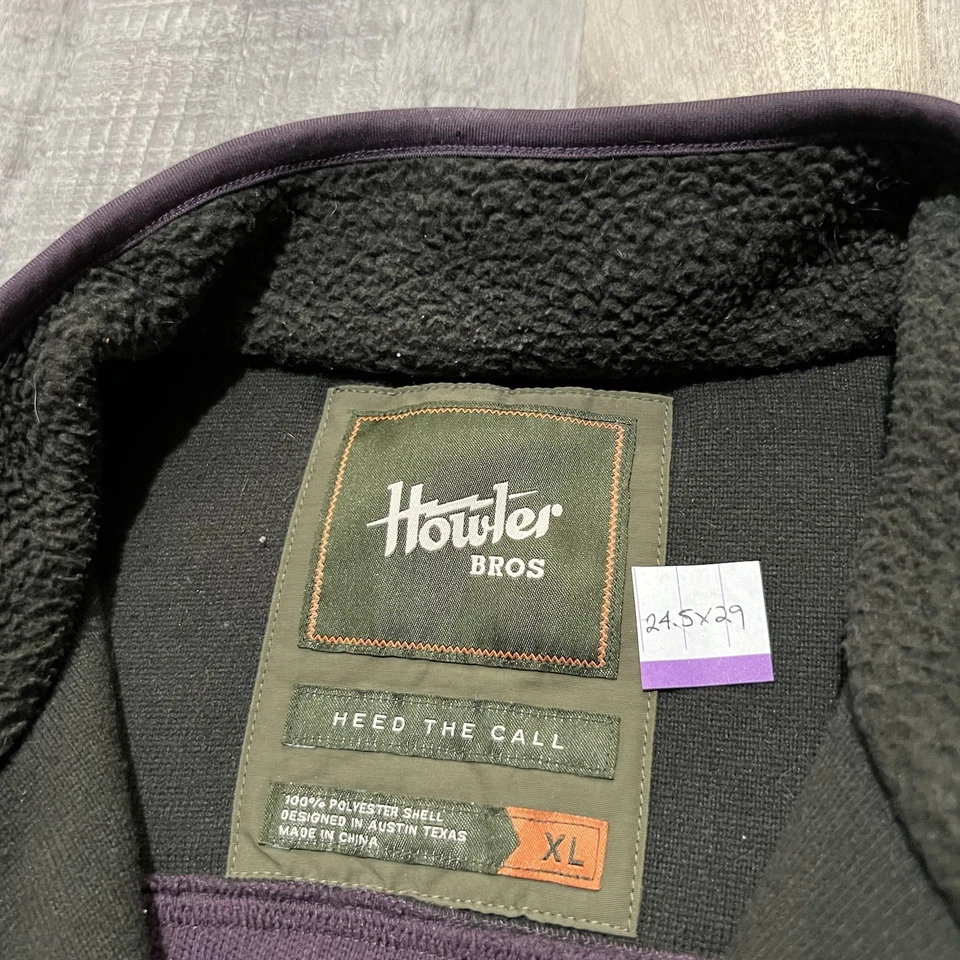 Мужской флисовый жилет без рукавов на молнии Howler Bros фиолетовый цвет блок - Изображение 4 из 4