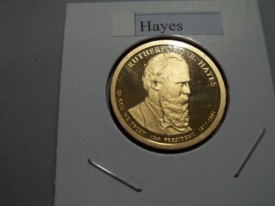 ''S'' Proof R.B. Hayes Presidential Dollar  Coin from Proof set (PP19)