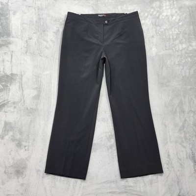 Maggie Barnes Pants Womens 18W Black Relaxed High Rise Straight Stretch Office