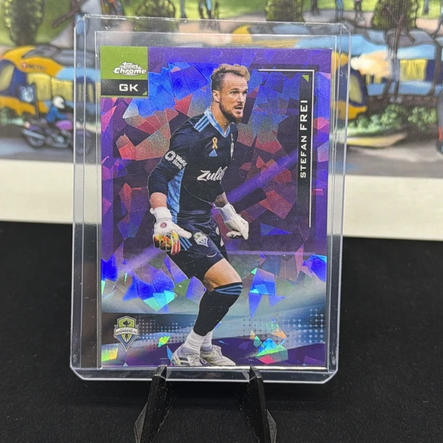 2021 Topps Chrome MLS Sapphire Purple 3/10 Stefan Frei #85 Seattle Sounders FC