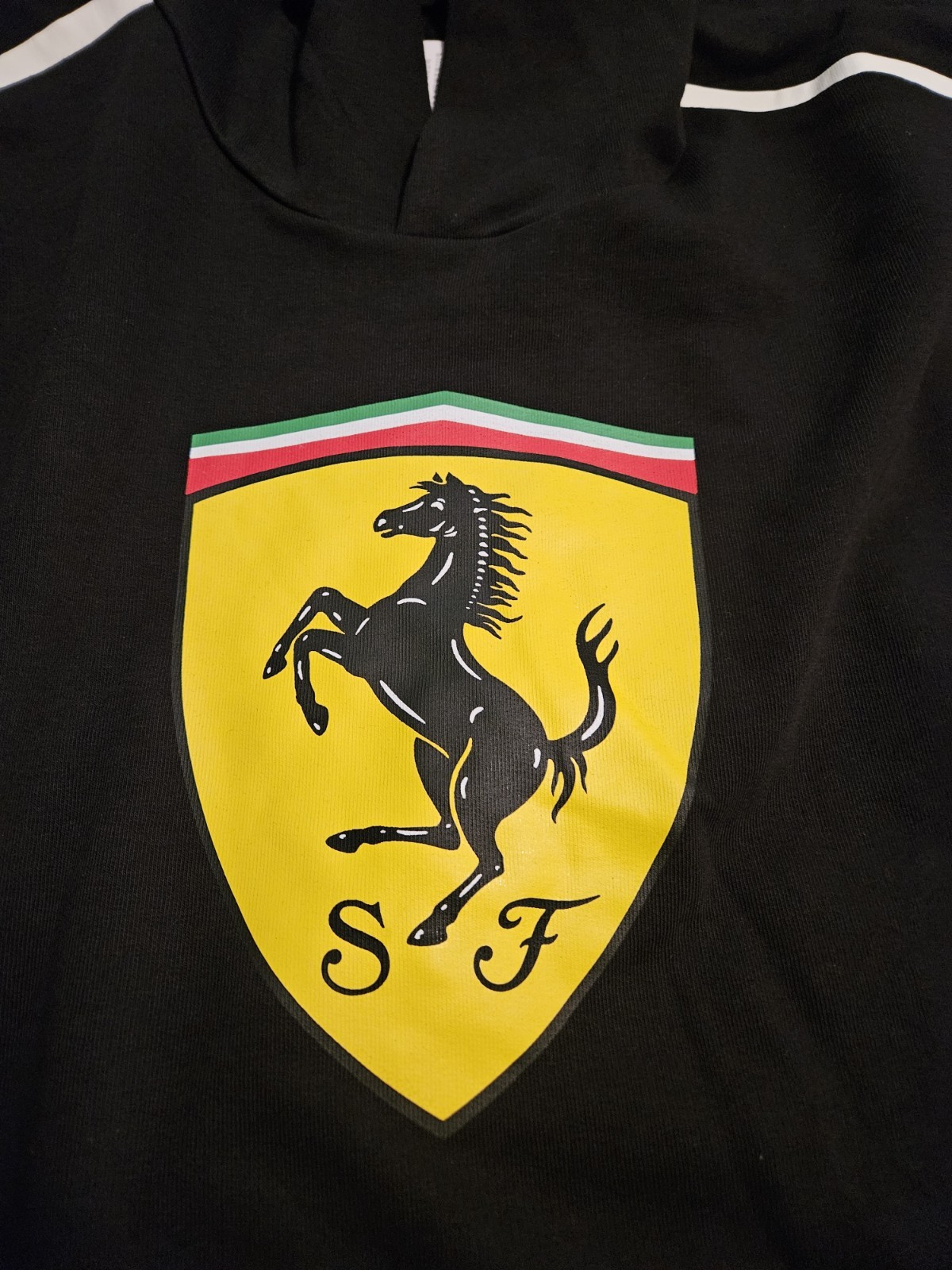 Puma Scuderia Ferrari F1 Mens Big Shield Logo Black Hoodie Pullover Size XL NWT  thumbnail 2