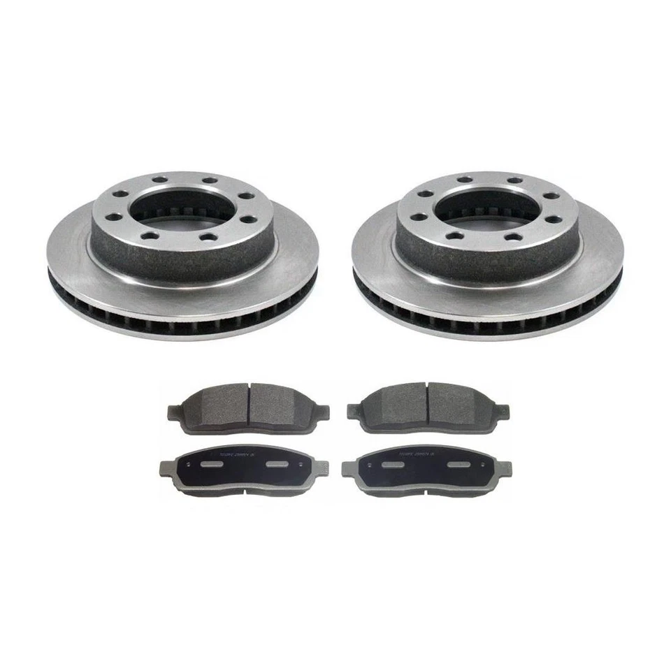 For 1990 1991 1992 1993 Dodge D250 Front Brake Rotors And Metallic Brake Padss - Image 2 of 4