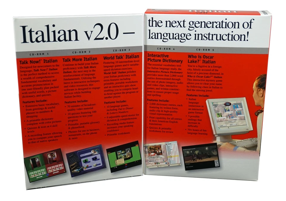 Instant Immersion Language Learning Italian (5 CD-Roms) - Designed for Beginners - Image 2 of 4