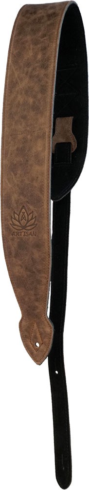 Ashbury ARTISAN SOFTY GUITAR STRAP, Brown, at Hobgoblin Music