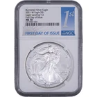 2021 W $1 Burnished American Silver Eagle - Eagle Landing T2~ NGC MS 70 - FDOI