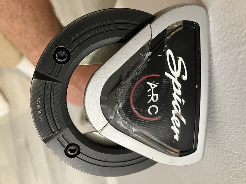 TaylorMade Spider ARC Mallet Putter SuperStroke Grip with head cover (damage)