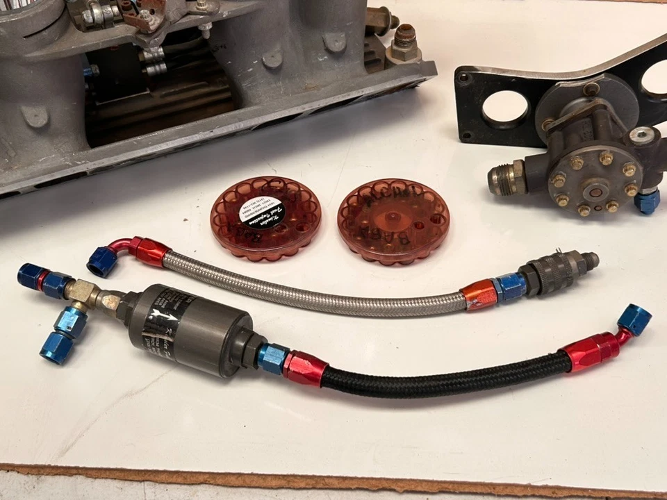 HILBORN BB Chevy Fuel Injection Unit w/ Pump & Extras! SQ PORT 396-C-8E 2-7/16" - Image 3 of 4