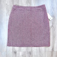 Bar III Women's 16 Plus Size NWT Pink Tweed Mini Pencil Skirt