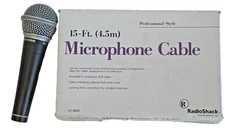 Samson R21 Dynamic Cardiod Handheld Microphone w/RadioShack 33-4002 15-Ft. Cable