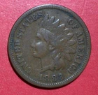 1883 US Indian Head Cent! "LIBERTY" Shows! FINE! Old US Coin!
