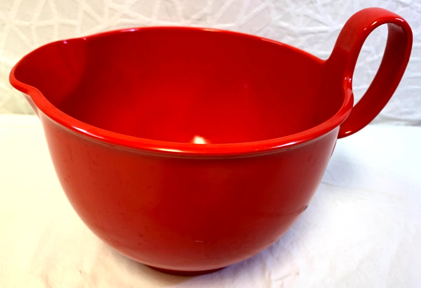 Vintage DANSK GOURMET DESIGN Red 3.5 Qt Melamine Mixing Bowl Spout & Handle