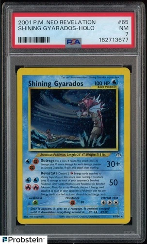 2001 Pokemon Neo Revelation #65 Shining Gyarados Holo PSA 7 NM