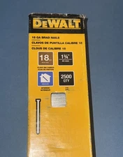(QTY 2500) Dewalt DBN18175-2 Straight Finish Brad Nails 18 Gauge 1-3/4" Interior