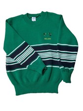 Child  s Sweater Vintage Irish Shamrock St. Patrick  s Made In Ireland Crew Neck