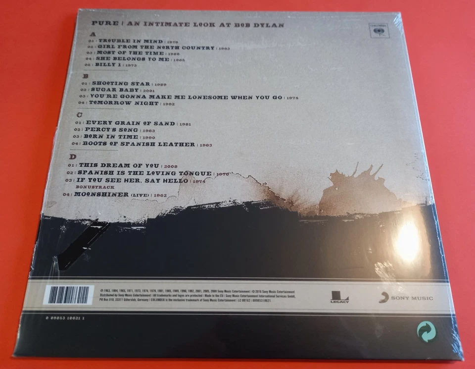 Bob Dylan - Pure Dylan 2xLP 2016 Columbia 88985318621 Compilation - Image 4 of 4