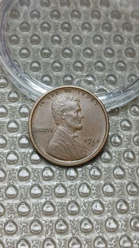 1918 S Lincoln Wheat Cent Penny AU About Uncirculated                       D202