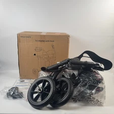 WALK MATE 3 Wheel Rollator Walker w/Seat for Slim Seniors 8" Wheels - Red