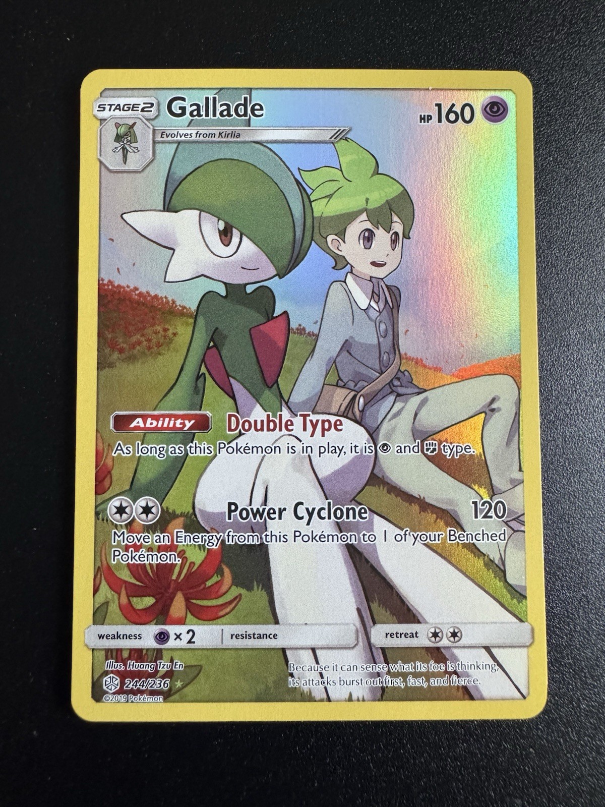 Pokémon Sun & Moon Cosmic Eclipse TCG Gallade 244/236 Holo Secret Rare NM/MT