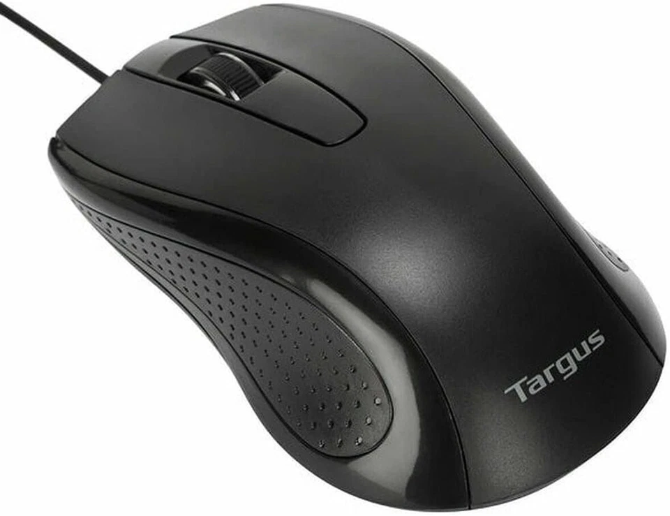 Targus Full-Size Optical Wired Mouse, Black (AMU81AMGL) - Image 4 of 4