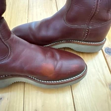 Chippewa Men's Pecos Engineer Boots Sz 6B Genuine Leather Burgundy Slip On #0425