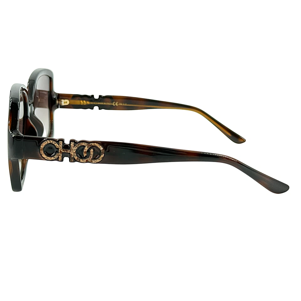Gafas de sol de plástico para mujer Jimmy Choo SammiS 0086LA Dark Havana 55-18 Italia Foto 4 de 4