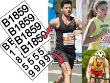 Laufende Startnummer Tempor&auml;re Tattoos Arm + Bein | Individuelle Tr&auml;gernummern | Marathon |